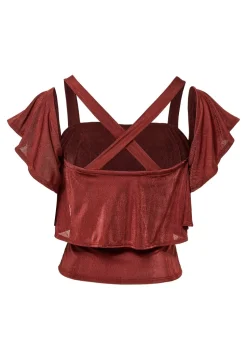 BLU0091-TER Casual Women's Blouse With Washers
