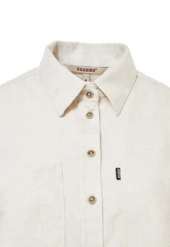 CAM0208-NAT Women's Three Quarter Sleeve Shirt