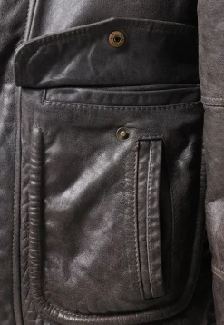CHQ0005-CAF Men's Leather Jacket