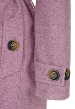 CHQ0088-RSA Women's Cloth Trench Jacket with Hood